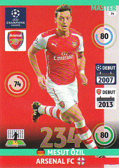 Mesut Ozil Arsenal 2014/15 Panini Champions League Master #54